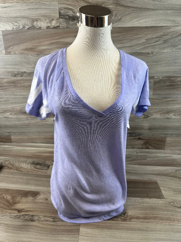 Cozy Footwear Purple Athletic Top Short Sleeve Pink, Size Xs