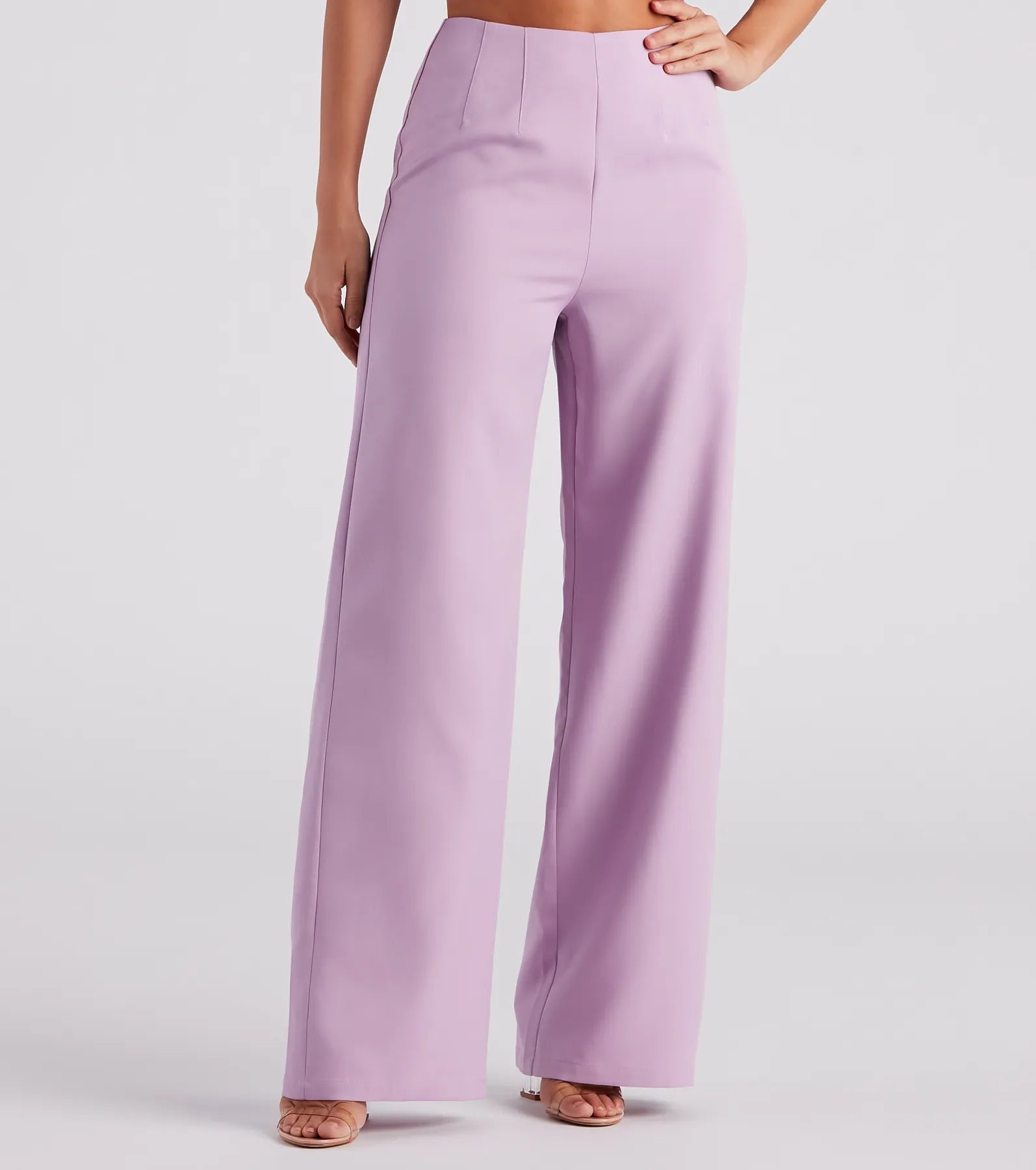 Windbreaker fashion She Means Business Wide-Leg Pants
