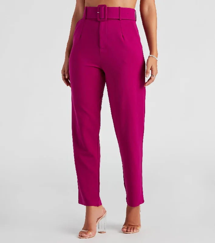 Weekend Style Sixties Style Belted Crepe Pants