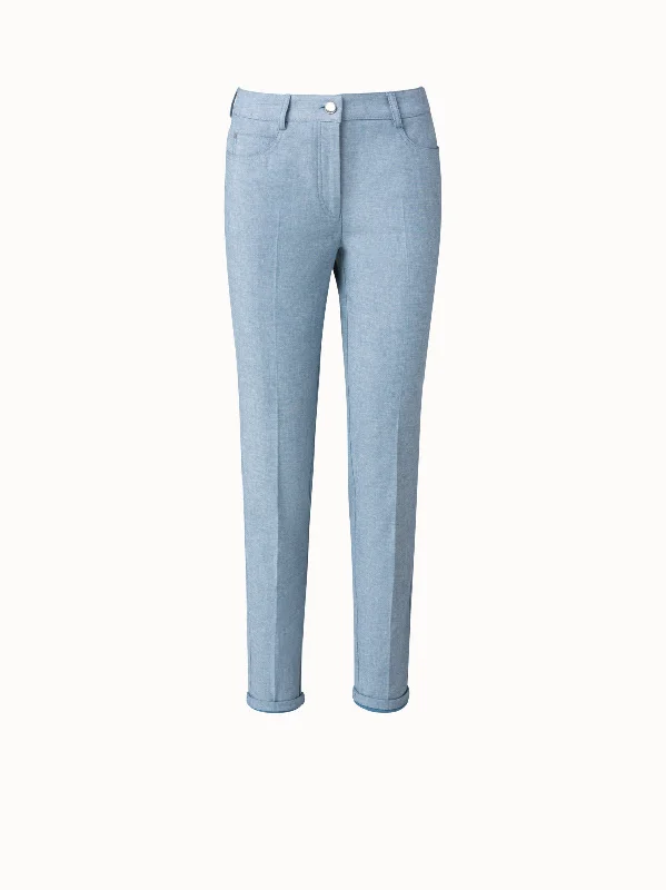 Timeless Comfort Magda Pant In Cotton Denim Stretch