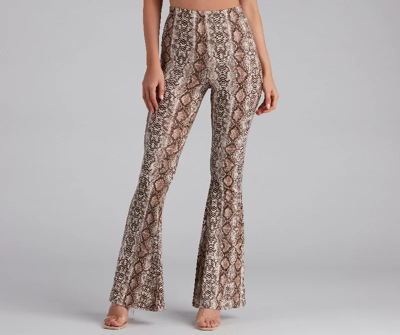 Creative Prints Snake Vibes Flare Pant