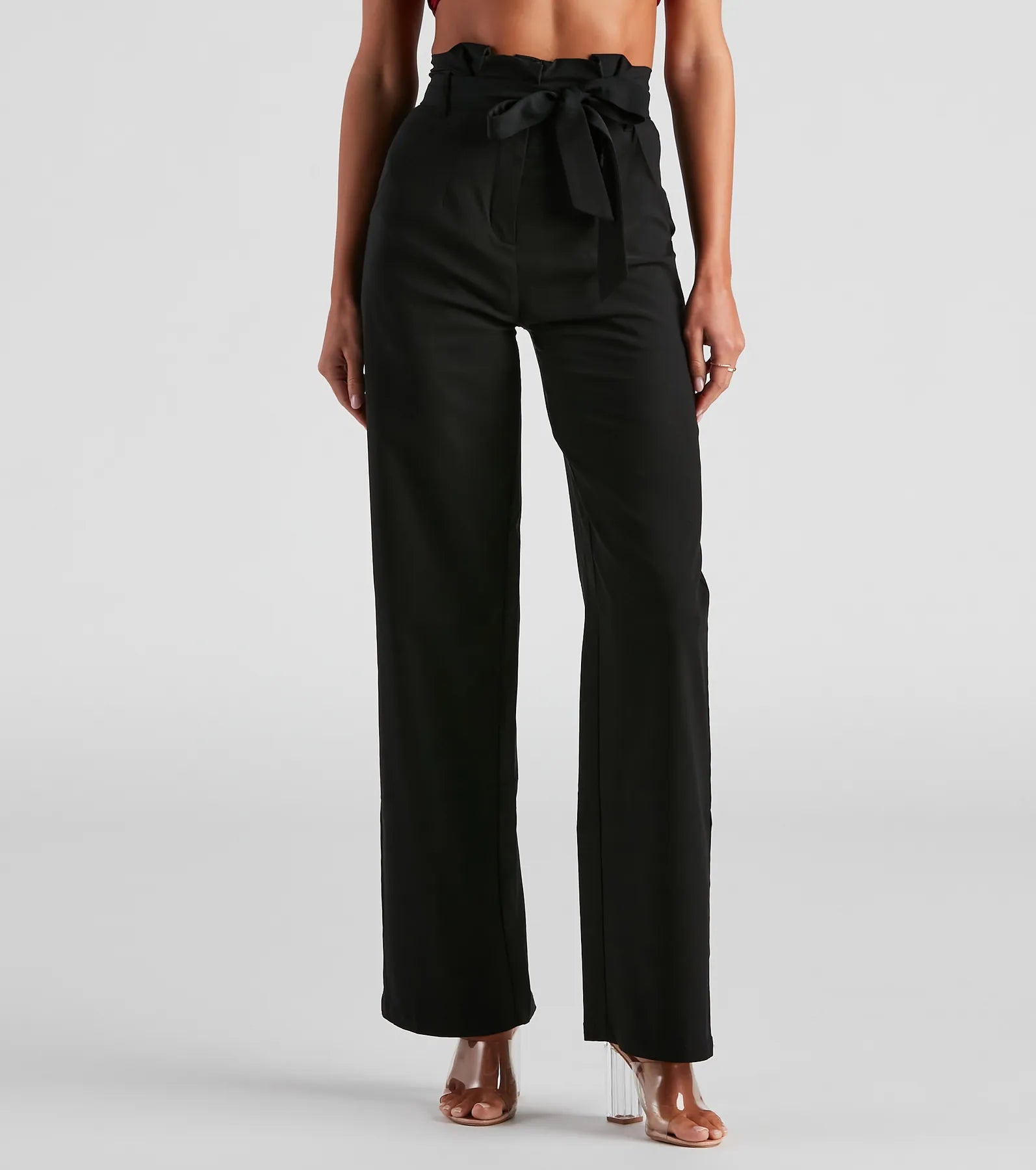 Casual Chic So Poised Paper Bag Wide Leg Pants