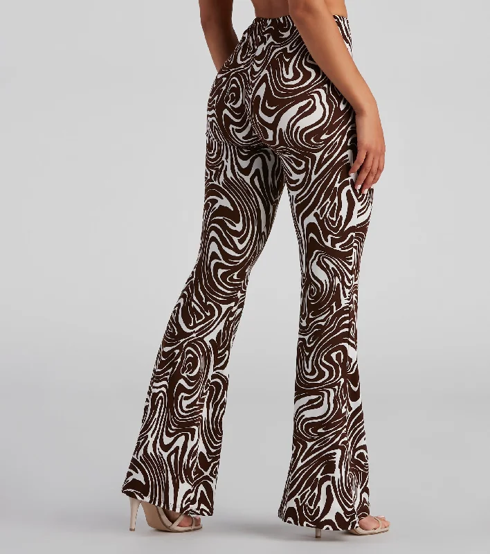 Noble Temperament So Wild Zebra Flare Pants