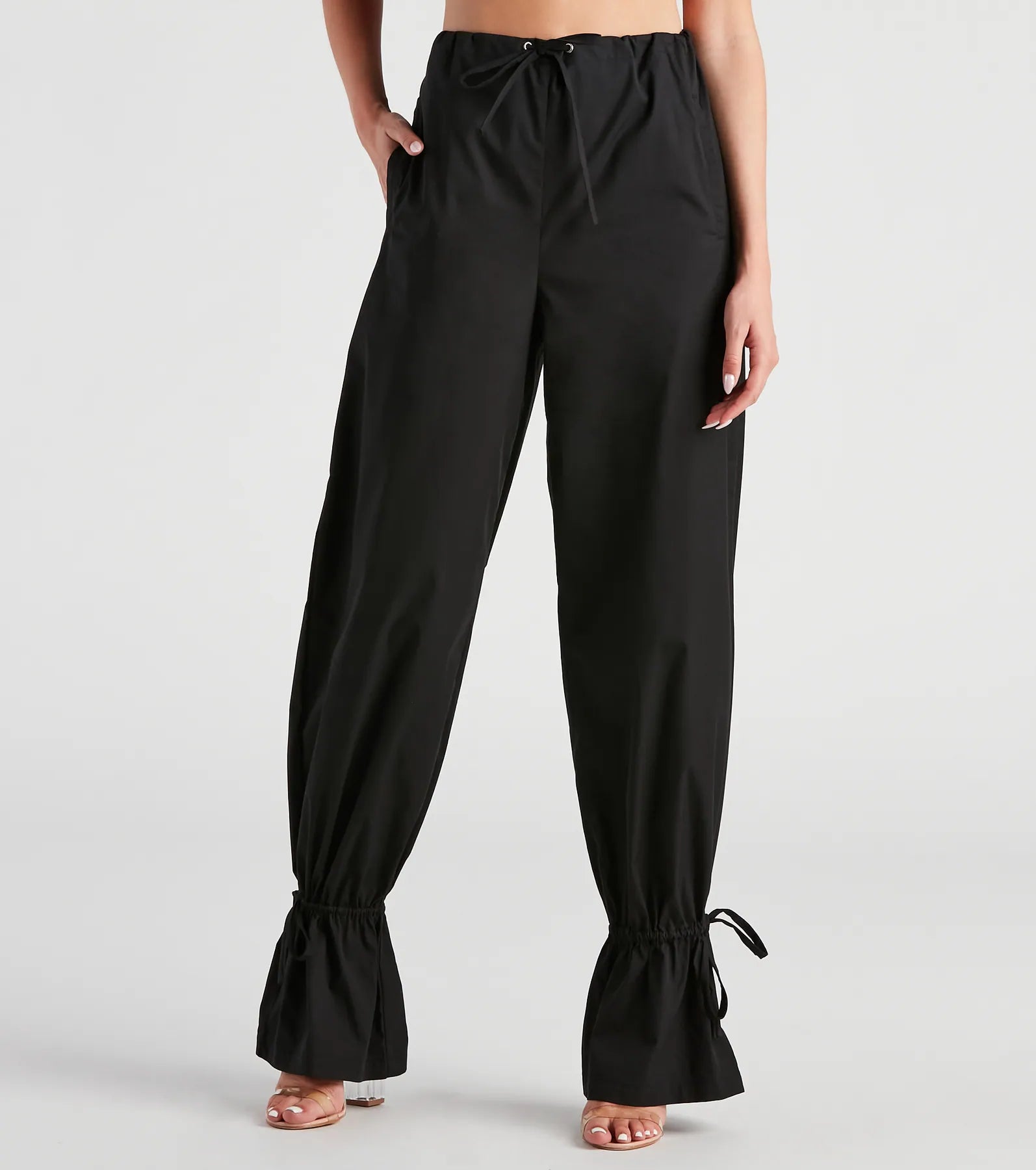 Sports And Leisure Sporty Sass Ankle Tie Twill Pants