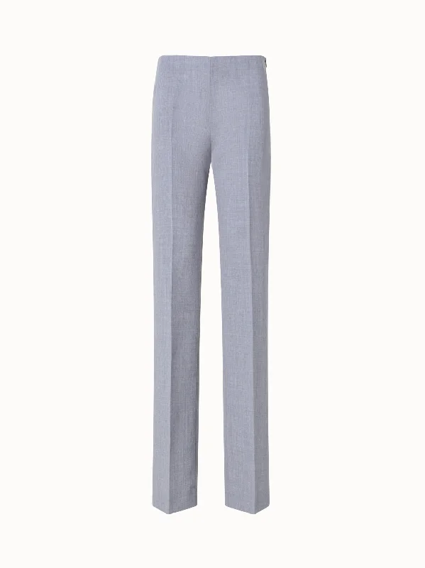 Trendy Traveler Straight Leg Pants in Wool Double-Face
