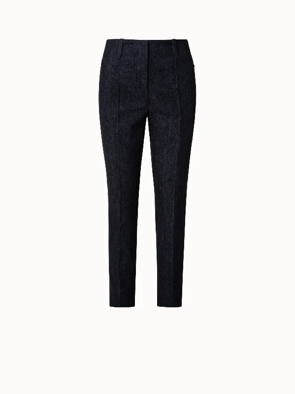 Effortless Style Stretch Denim Slim Pants