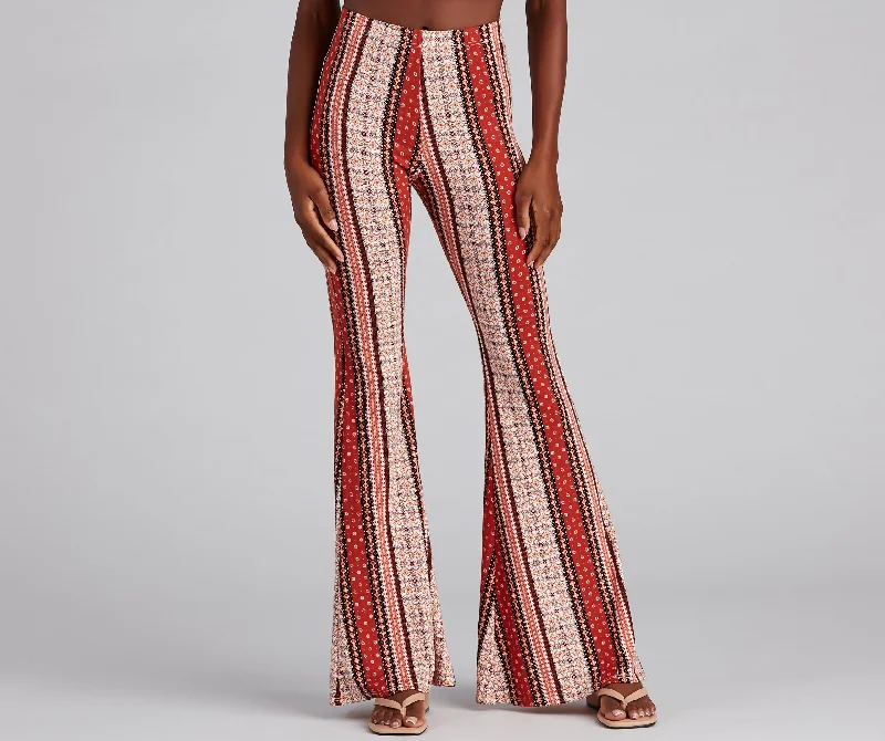 Lazy Home Stylish Tribe High-Rise Flare Pants