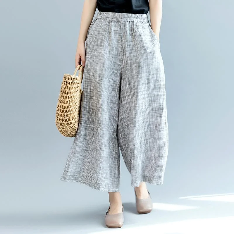 Summer Linen Wide-Leg Pants