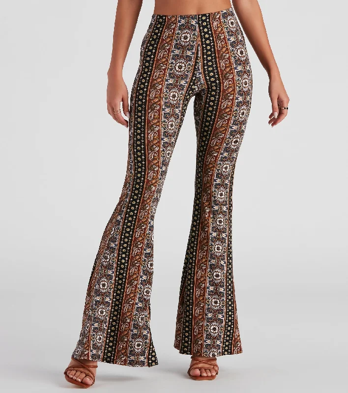 Light Dressing Sun Dance Paisley Flare Pants