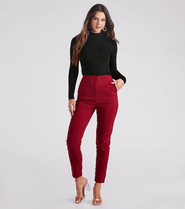 Bottom And Versatile Tapered And Chic Trouser Pants