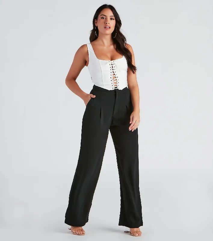 Fashion Concept The Right Path Wide-Leg Trouser Pants