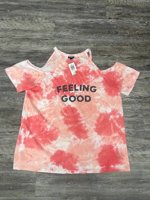 Sweet Breath Tie Dye Print Top Short Sleeve Torrid, Size 1x
