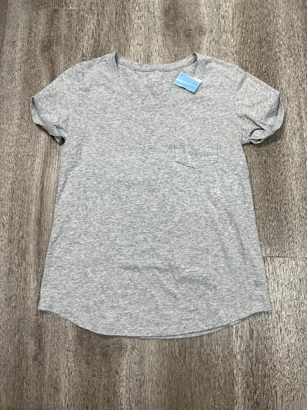 Street Charm Top Short Sleeve Basic By Anna In Grey, Size: S