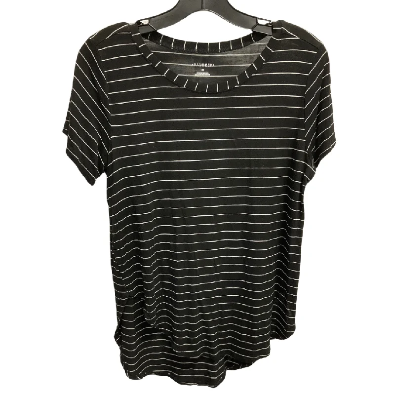 Classic Series Top Short Sleeve Basic By Halogen In Black & White, Size: M