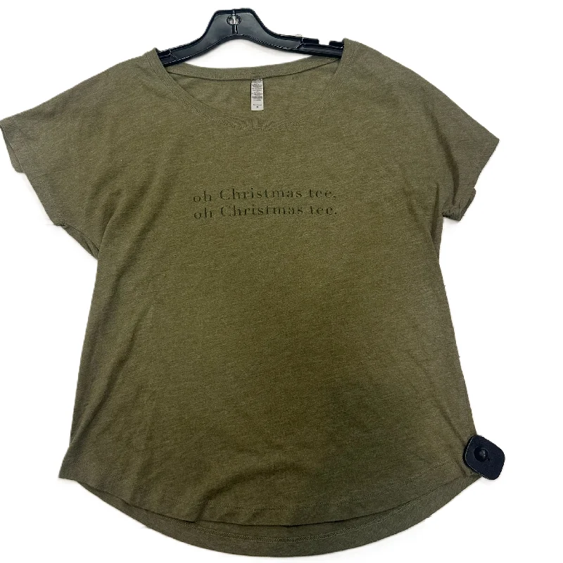 Advanced Design Top Short Sleeve Basic By Oh Mamma In Green
