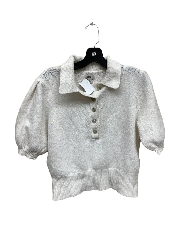 Easy Style Top Short Sleeve By A New Day In Cream, Size: Xs