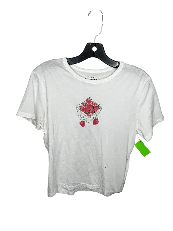 Dynamic Fashion Top Short Sleeve By Abercrombie And Fitch In White, Size: M