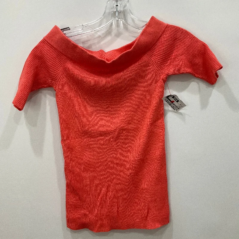 Casual Choice Top Short Sleeve By Anthropologie In Pink, Size: Xs