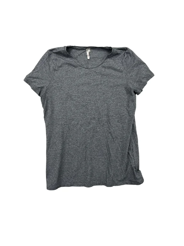 Fresh And Natural Top Short Sleeve By Banana Republic In Grey, Size: L
