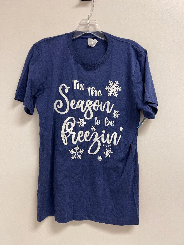 Ultra-lightweight Top Short Sleeve By Bella + Canvas In Navy, Size: M