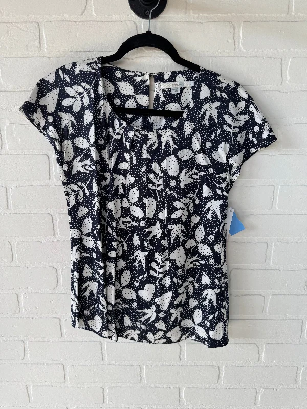 Top Short Sleeve By Boden In Blue & White, Size: S