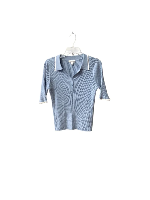 Practical Style Top Short Sleeve By Calvin Klein In Blue, Size: L