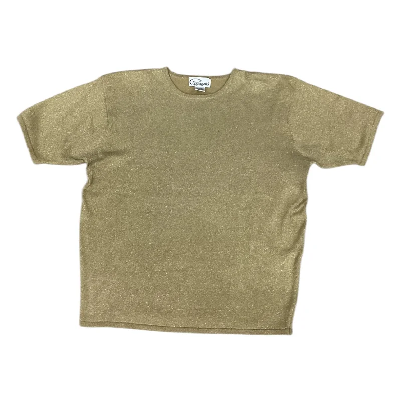 Elegant Fit Top Short Sleeve By Cappagallo In Gold, Size: L