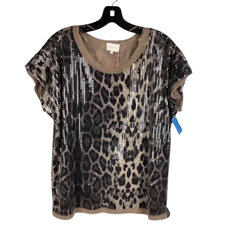 Comfortable Chic Top Short Sleeve By Cmc In Animal Print, Size: M