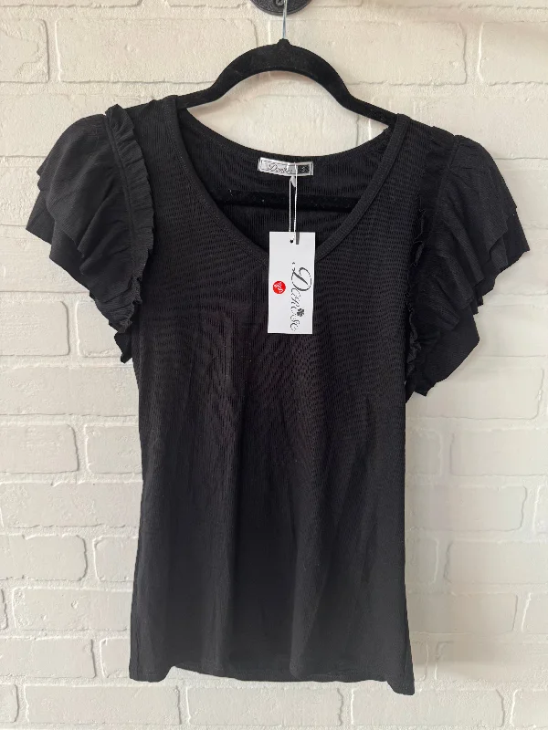 Simple Elegance Top Short Sleeve By Dorose In Black, Size: S