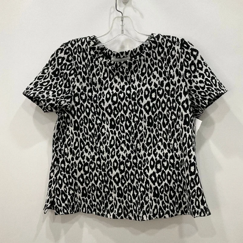Cozy Fit Top Short Sleeve By Eri + Ali In Black & White, Size: Xs