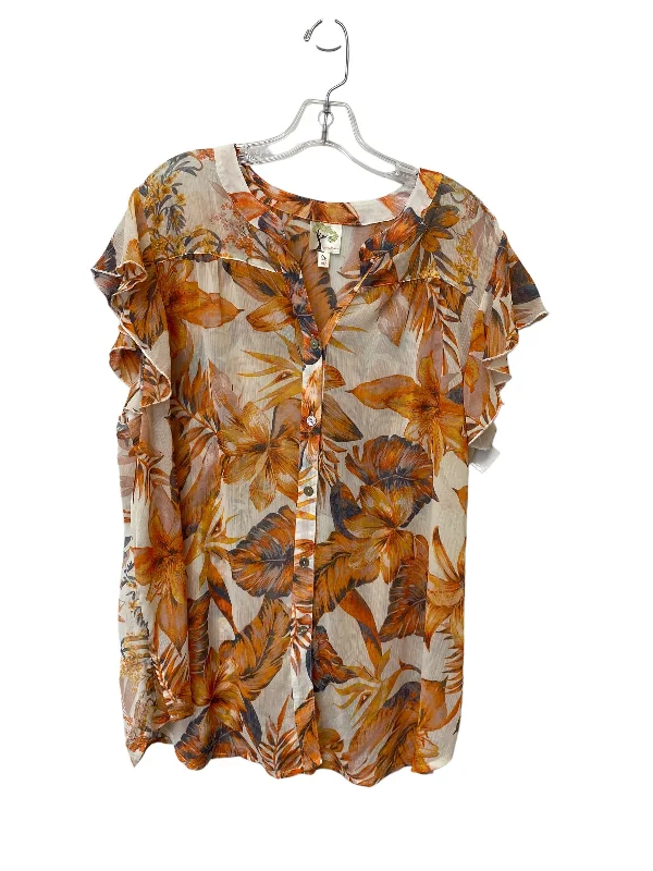 Top Short Sleeve By Figuero & Flower  Size: 2x