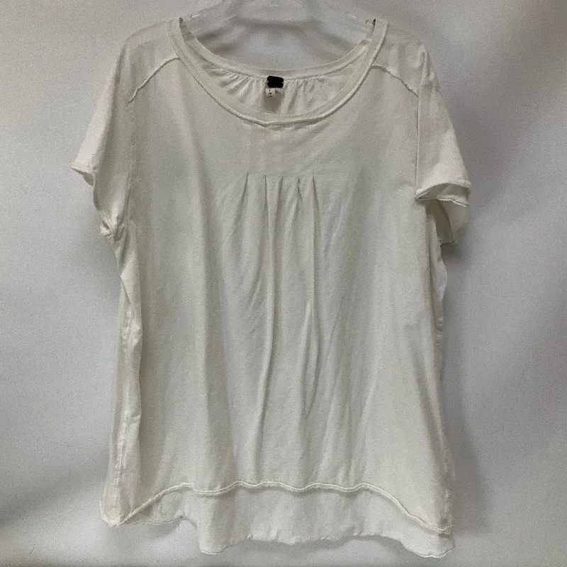 Top Short Sleeve By Free People In White, Size: L