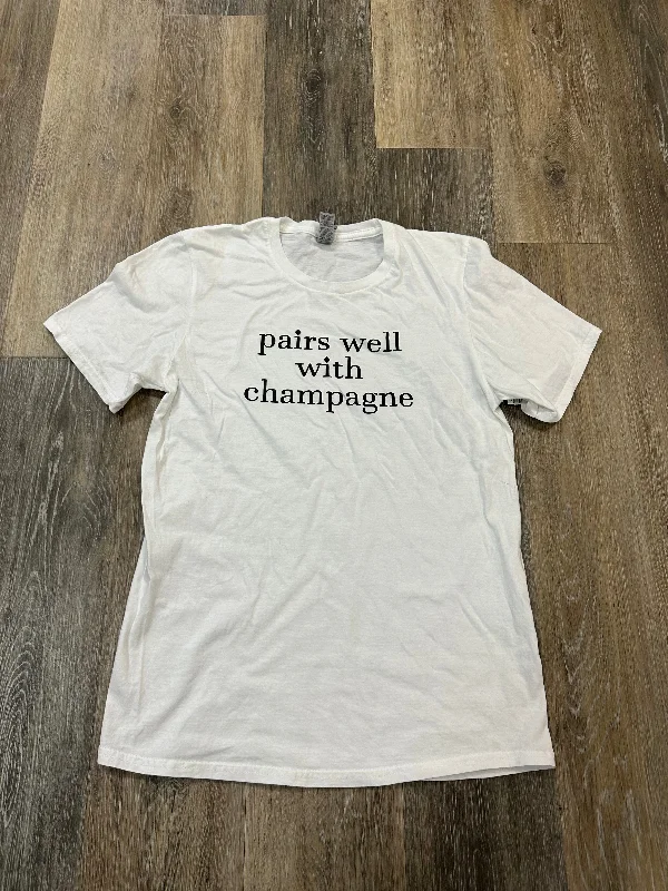 Weekend Comfort Wear Top Short Sleeve By Gildan In White, Size: S