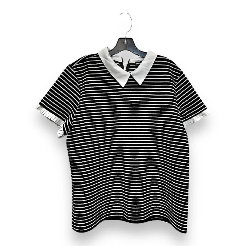 Comfortable Tops Top Short Sleeve By Karl Lagerfeld In Striped Pattern, Size: Xl