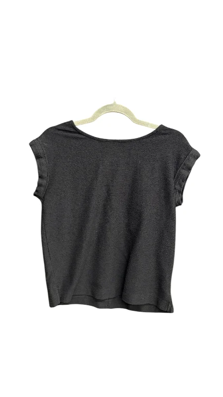 Elegant Comfort Top Short Sleeve By Loft In Black, Size: Xs