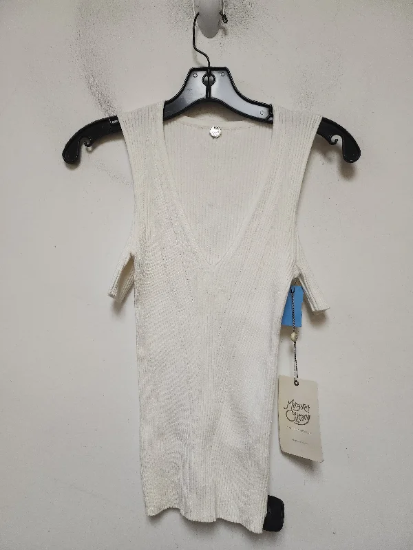 Top Short Sleeve By Margaret Oleary In Ivory, Size: S