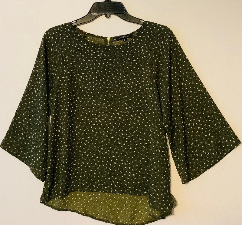 Timeless Comfort Top Short Sleeve By Papermoon In Green, Size: M