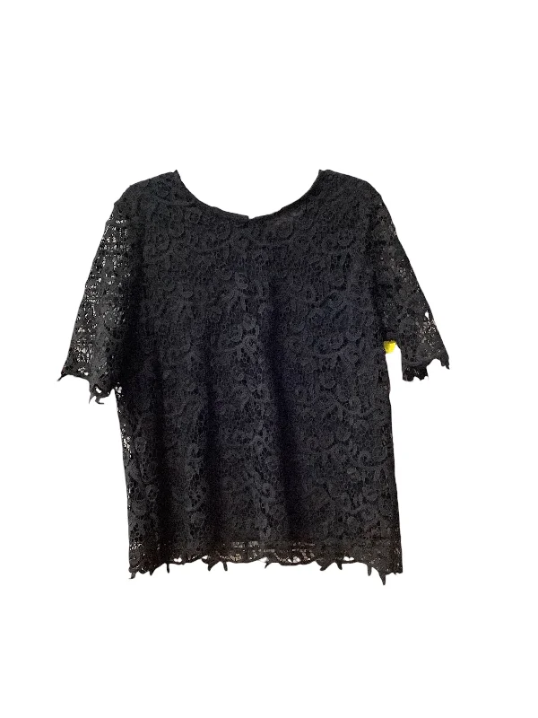Unique Fashion Top Short Sleeve By Philosophy In Black, Size: Xl