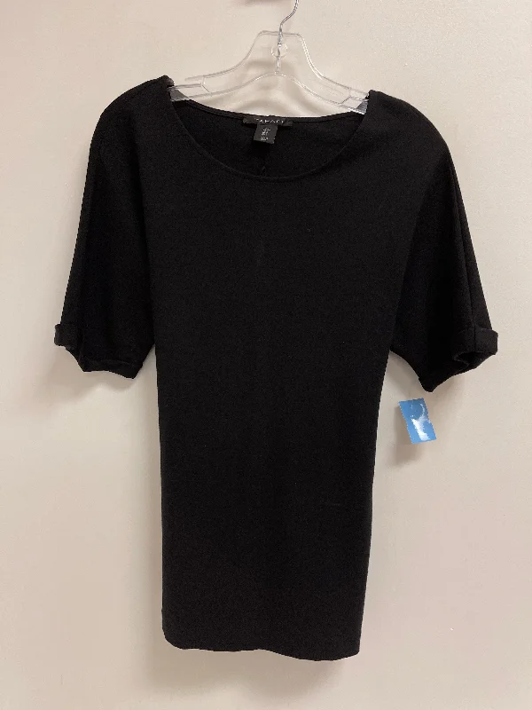Integrated Design Top Short Sleeve By Tahari By Arthur Levine In Black, Size: S