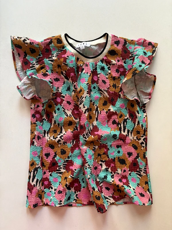 Top Short Sleeve By Thml In Multi-colored, Size: Xs