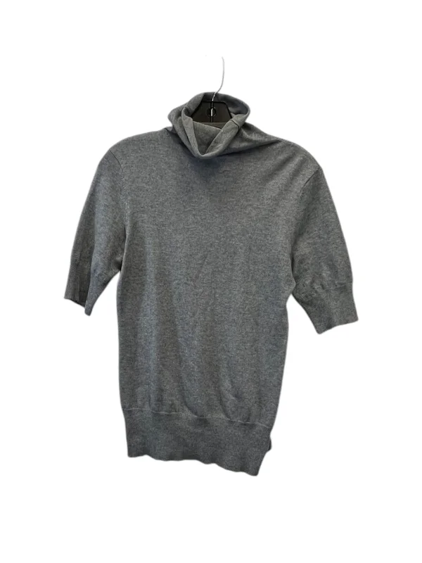 Elegant Wear Top Short Sleeve Designer By Classiques Entier In Grey, Size: S