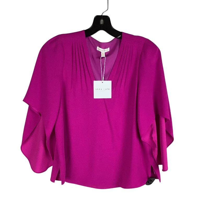 Cozy Essentials Wear Top Short Sleeve Designer By Cma In Pink, Size: Xs