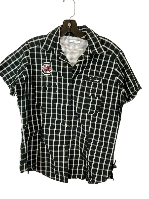 Simple Design Top Short Sleeve Designer By Columbia In Black, Size: M