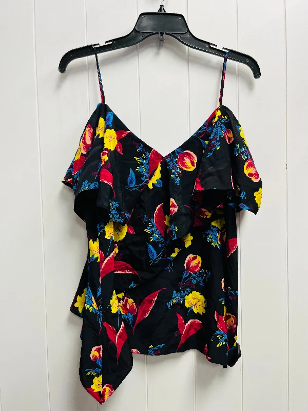 Windbreaker fashion Top Short Sleeve Designer By Diane Von Furstenberg In Black & Pink, Size: M