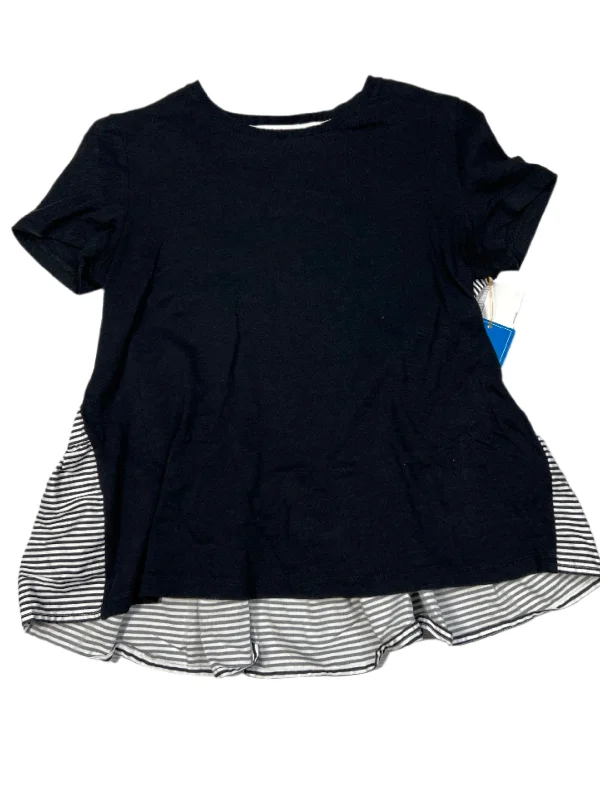 Integrated Design Top Short Sleeve Designer By Kate Spade In Black, Size: S