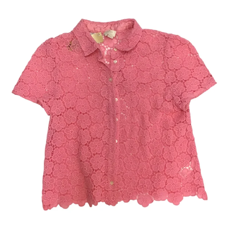 Street Cool Top Short Sleeve Designer By Kate Spade In Pink, Size: Xl