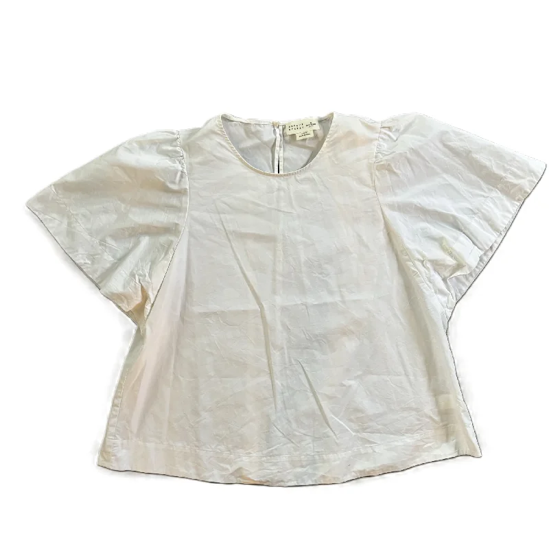 Elegant And Casual Top Short Sleeve Designer By Kate Spade In White, Size: Xl