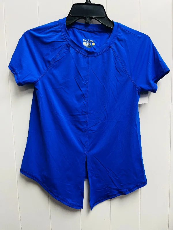 High-end Customization Top Short Sleeve Designer By Lilly Pulitzer In Blue, Size: Xxs