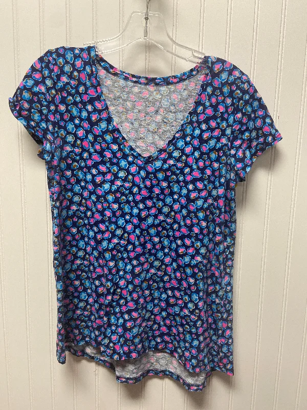Soft Layers Top Short Sleeve Designer By Lilly Pulitzer In Navy, Size: Xs
