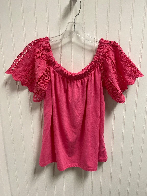 Trendy Dresses Top Short Sleeve Designer By Lilly Pulitzer In Pink, Size: M